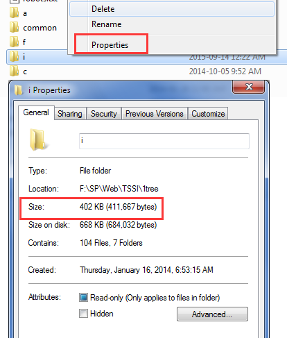 Check Windows Directory Size Method 1